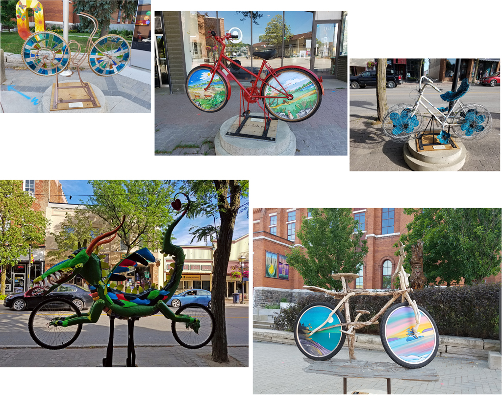 Orillia bicycles collage